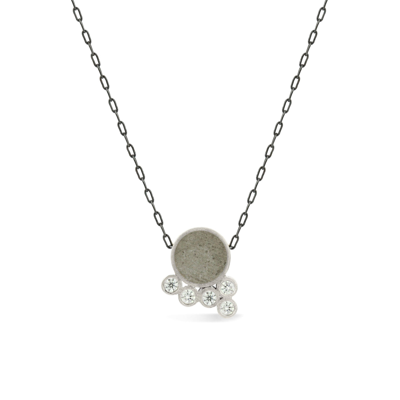 Sterling Silver with Gray Concrete