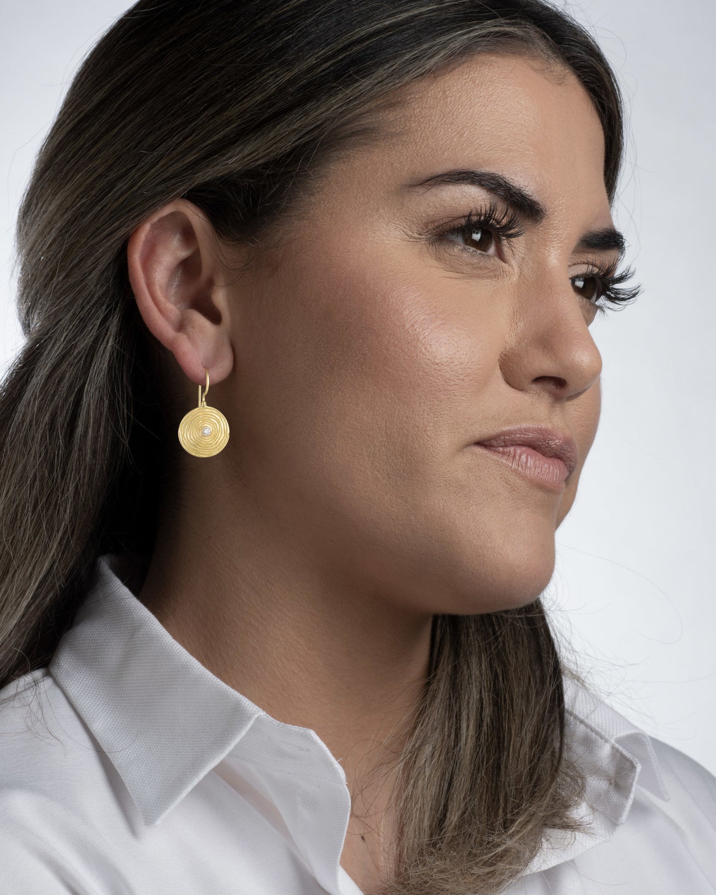 Spiral Diamond Drop Earrings