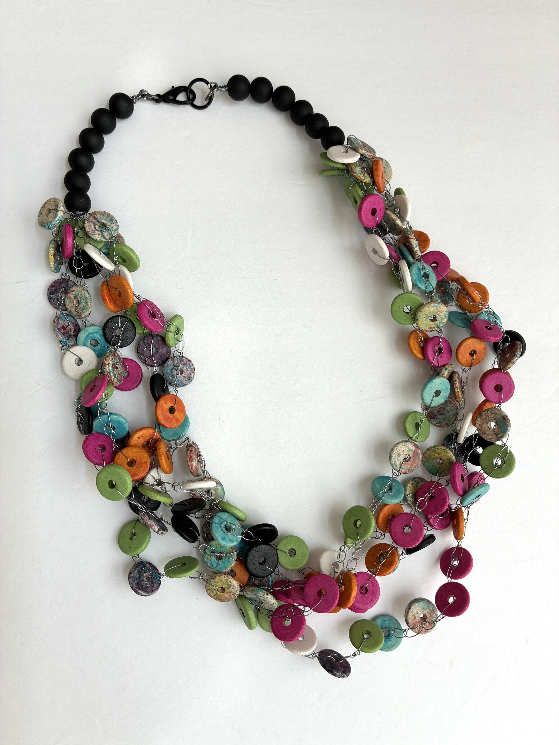 Colorful Greek Ceramic Necklace