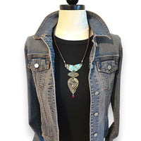 Relics Ruby & Gold Pendant Necklace
