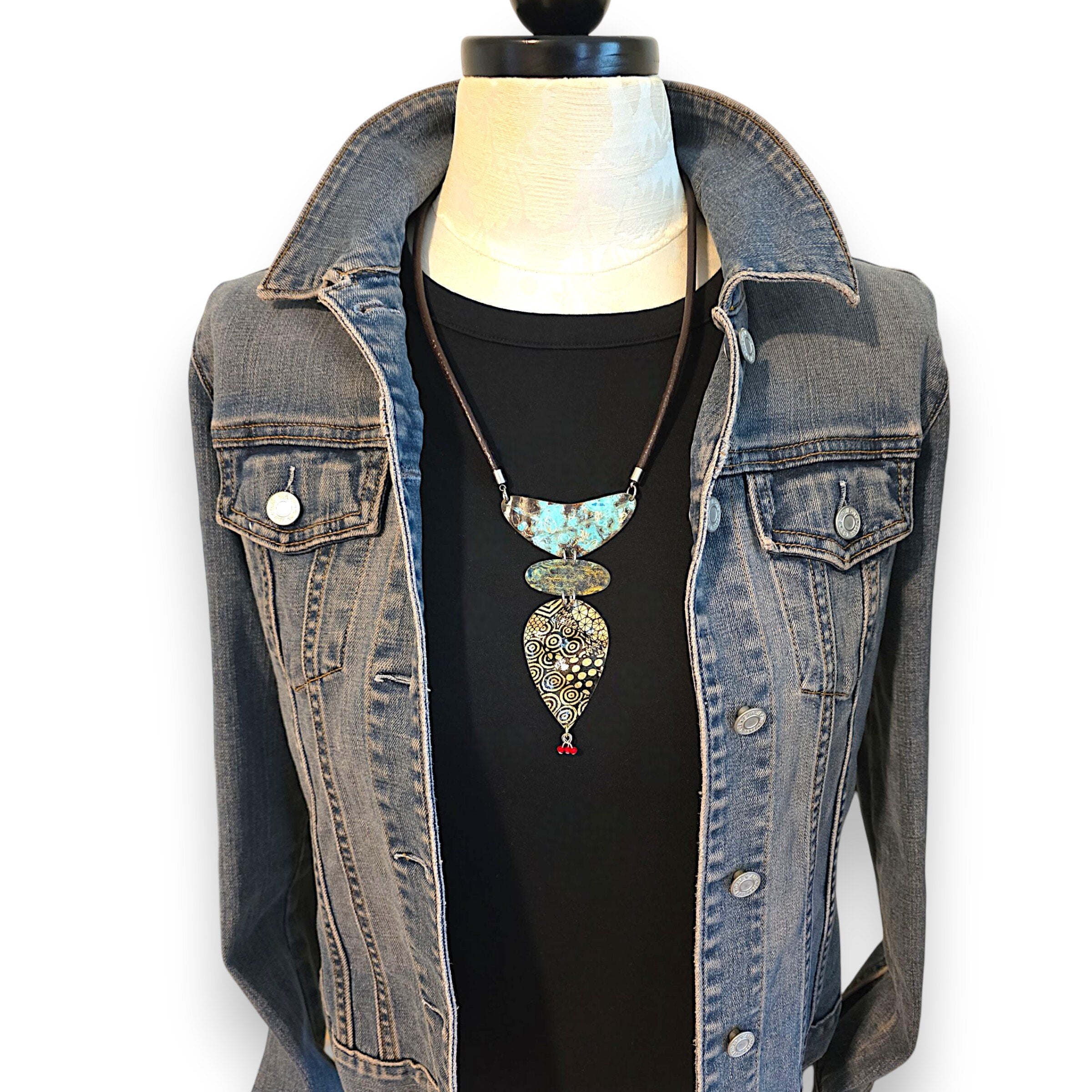 Relics Ruby & Gold Pendant Necklace