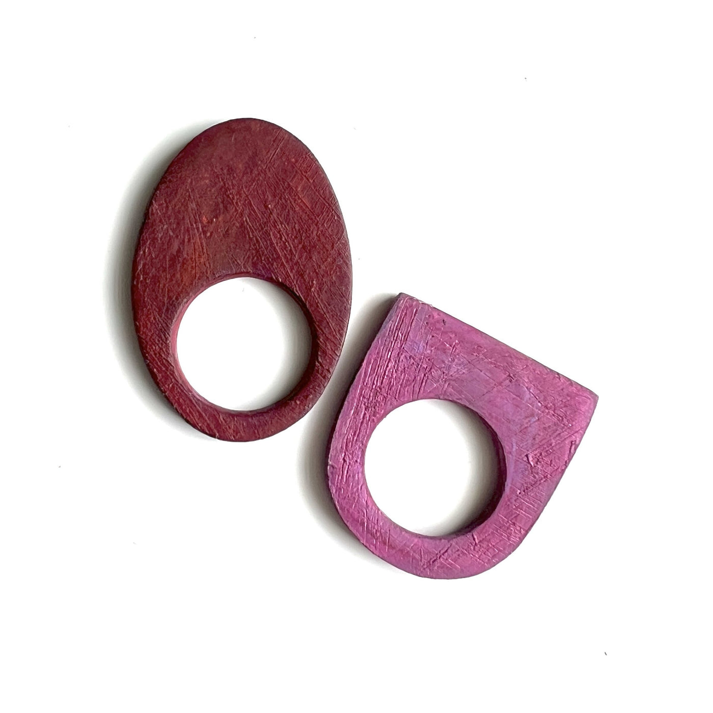 Red Oval & Pink Flat
