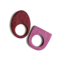 Red Oval & Pink Flat
