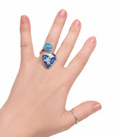 Cloud Dancer Plum Agate Ring
