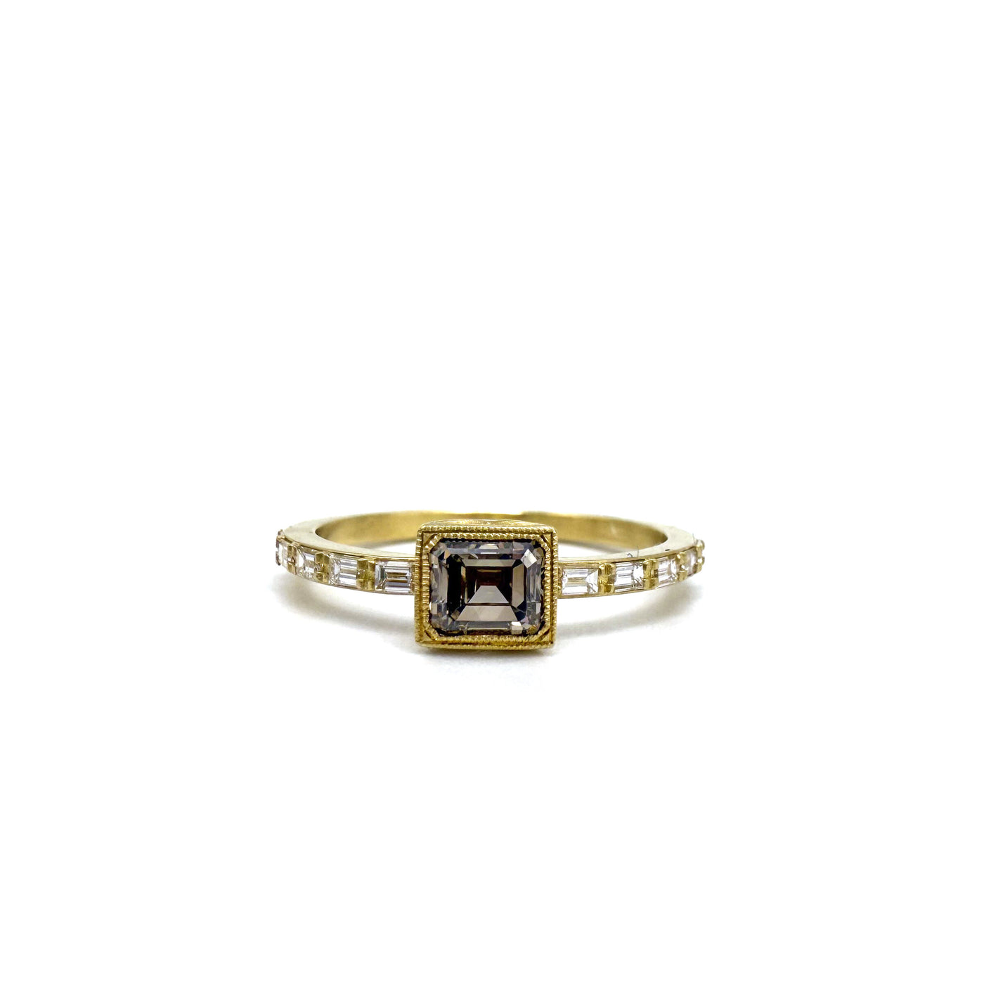 Champagne Diamond West Side Ring