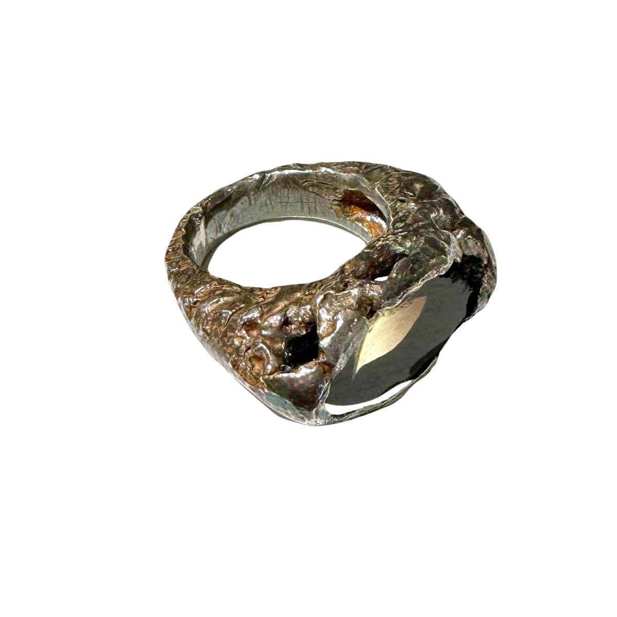 Carved Sculptural Tourmaline Ring