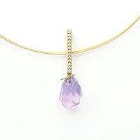 Diamonds & Lavender Quartz Pendant