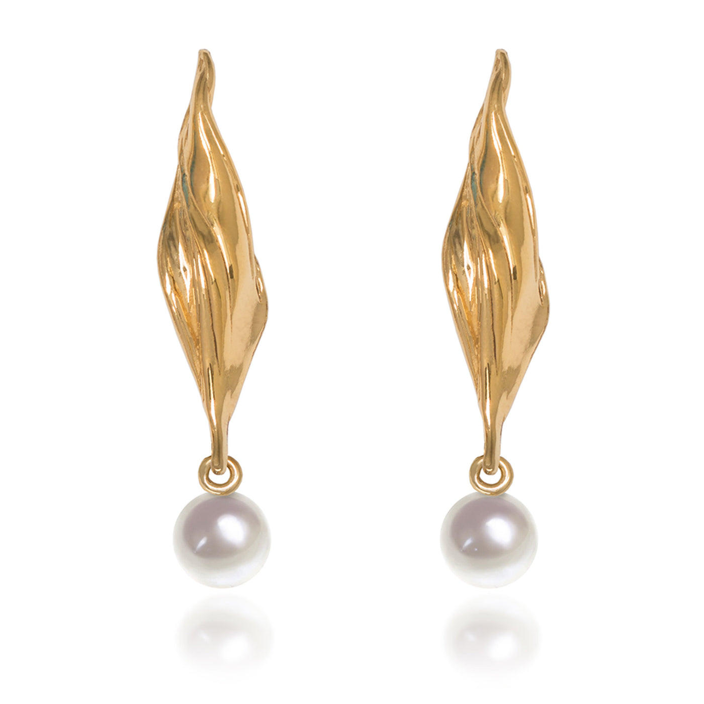 Yellow Gold & White Pearl