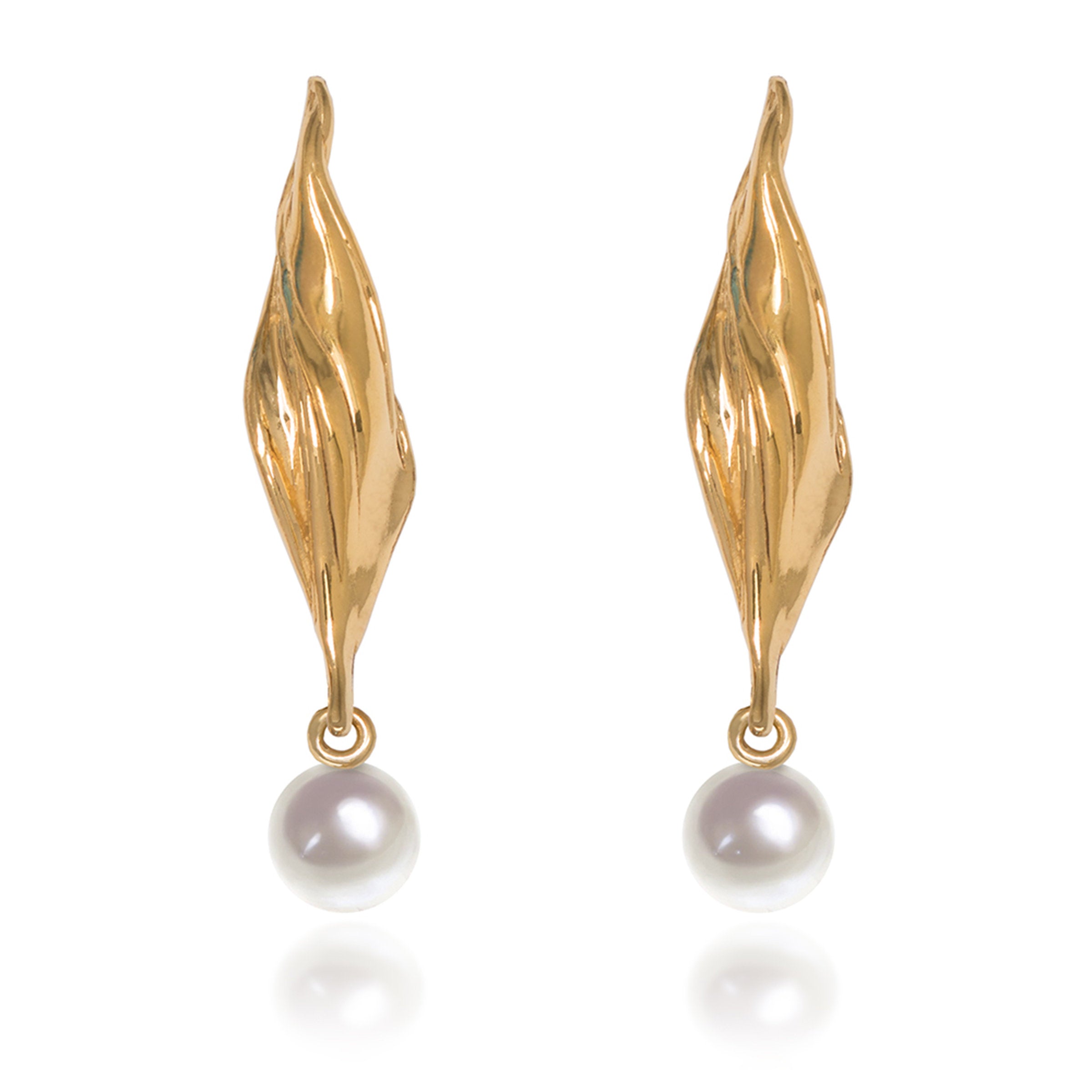 Yellow Gold & White Pearl