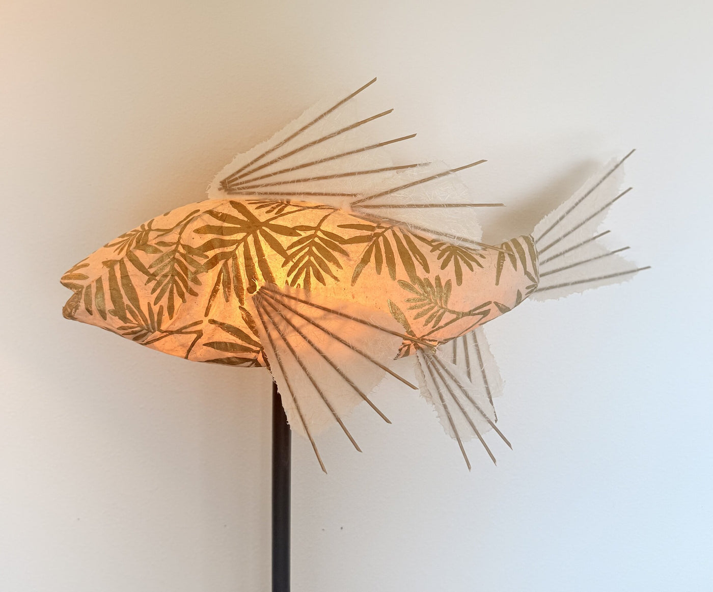 Golden Leaves Koi Lamp