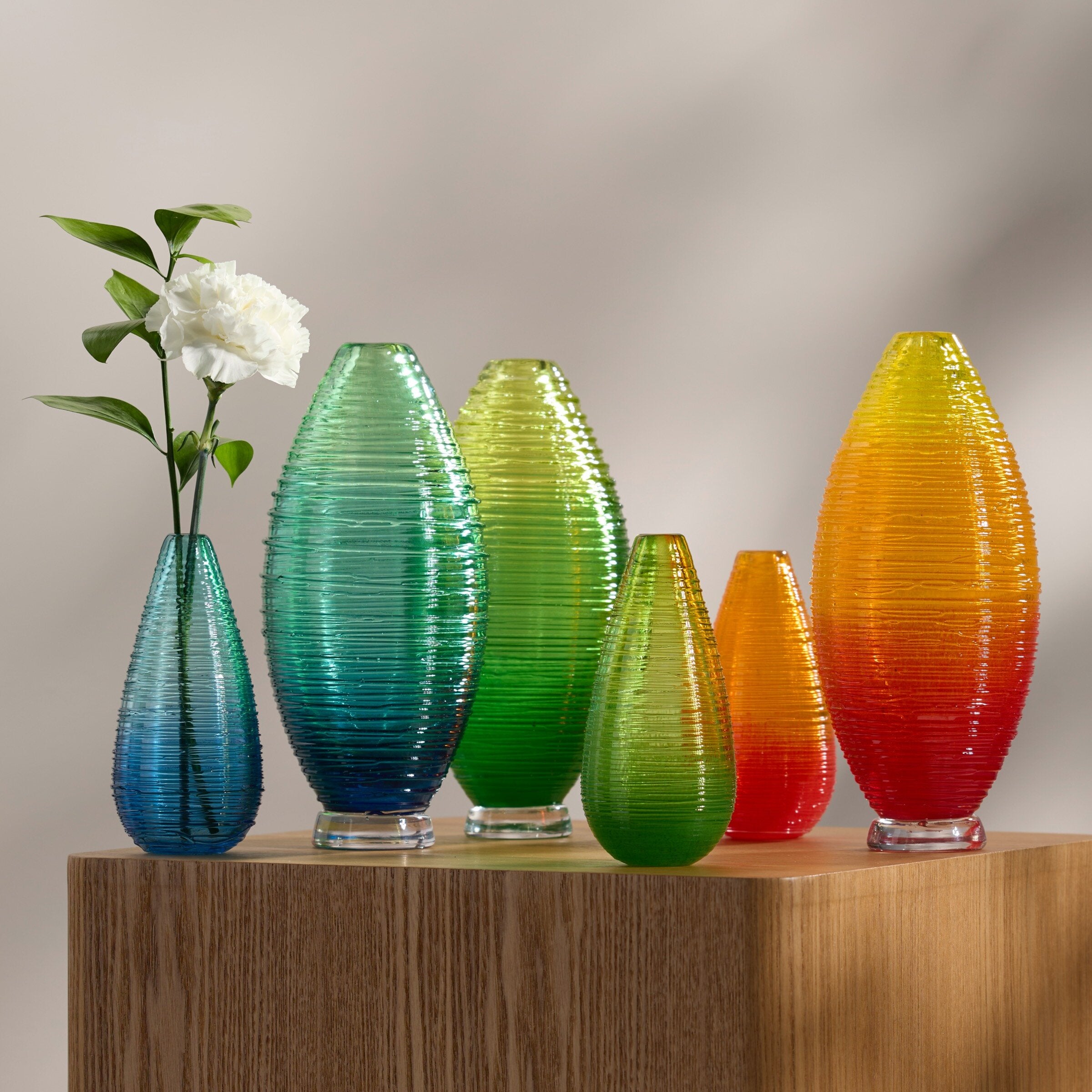 Shimmer Vases in Brights