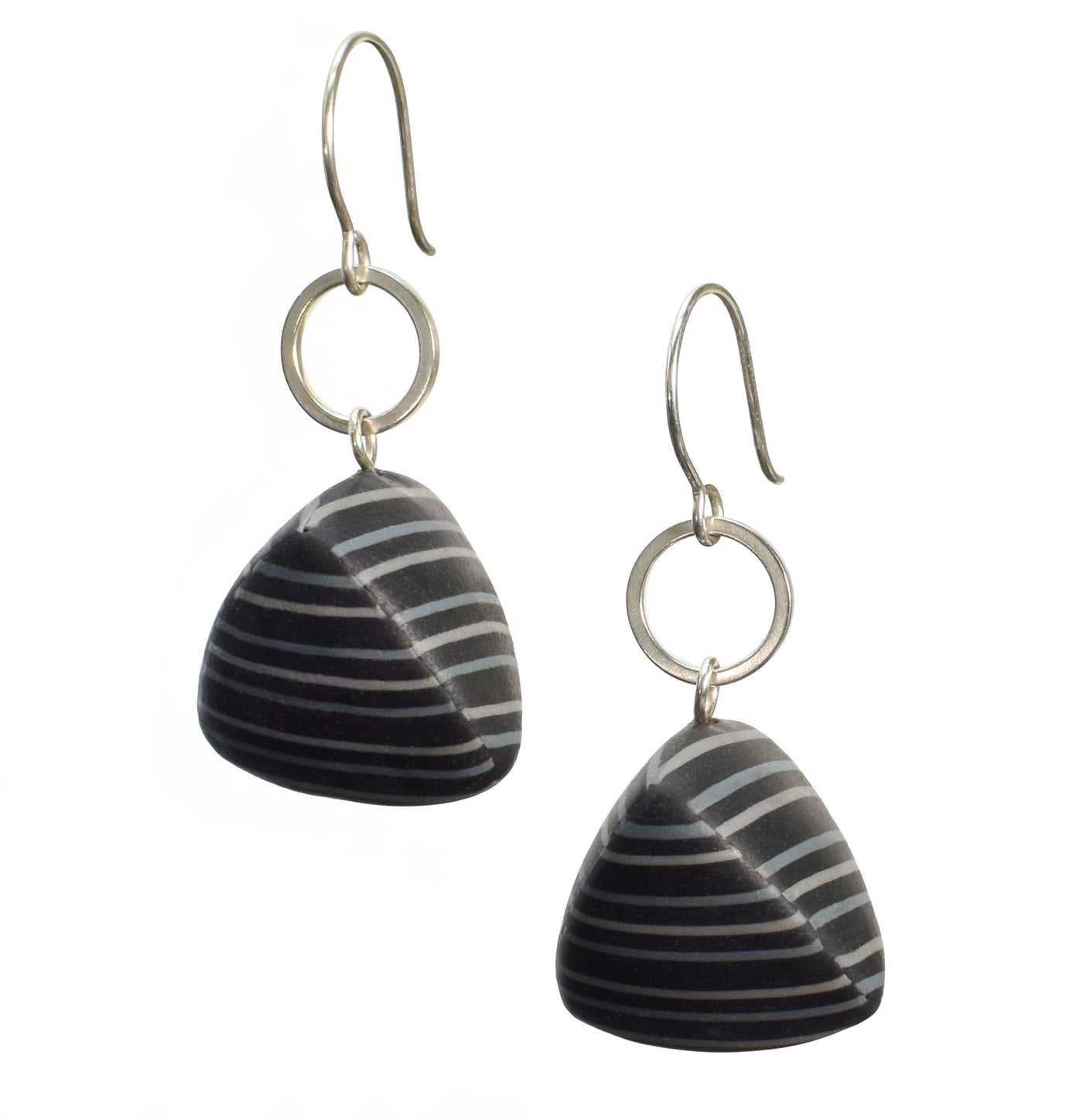 Black with gray stripes