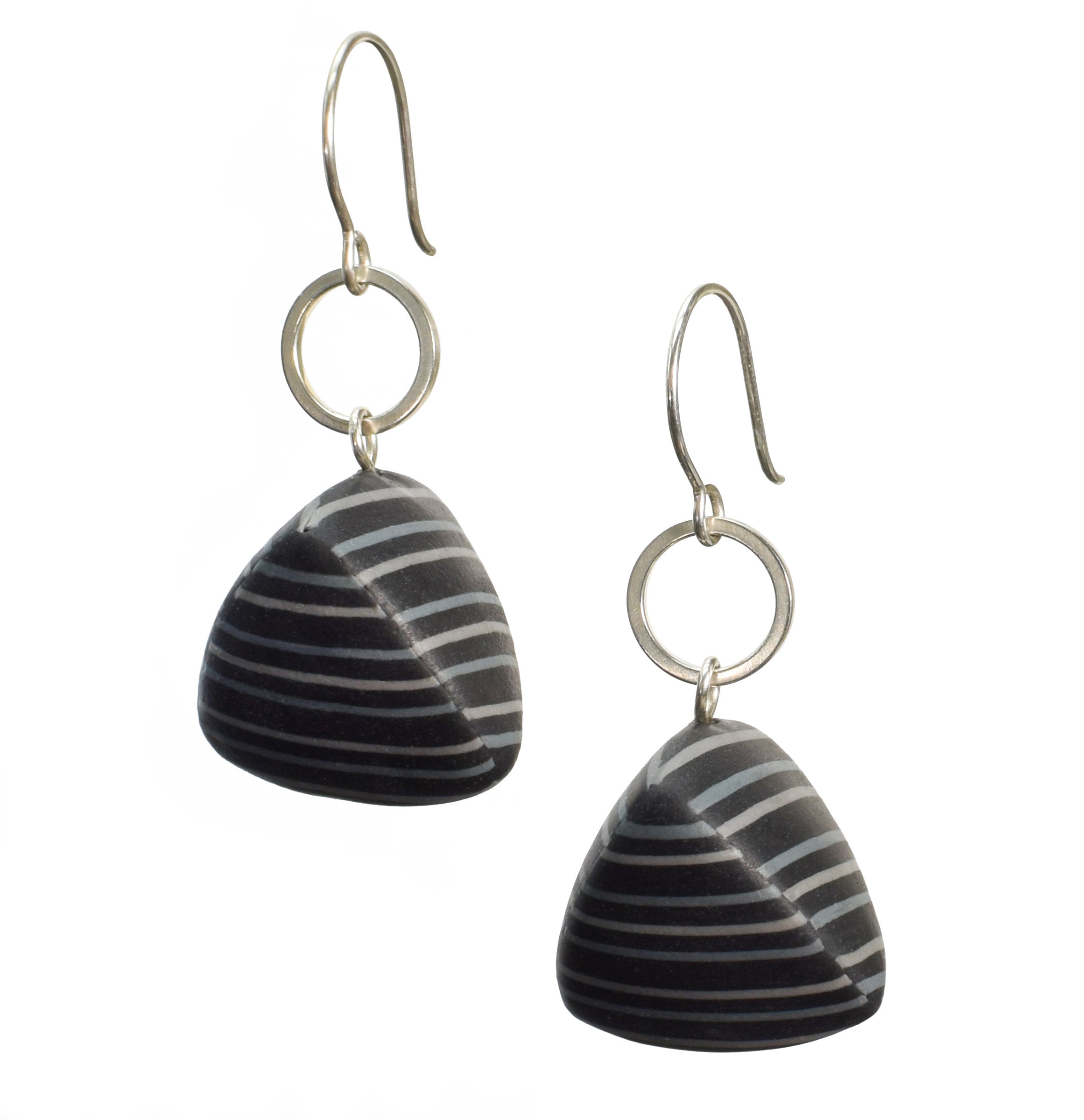 Black with gray stripes