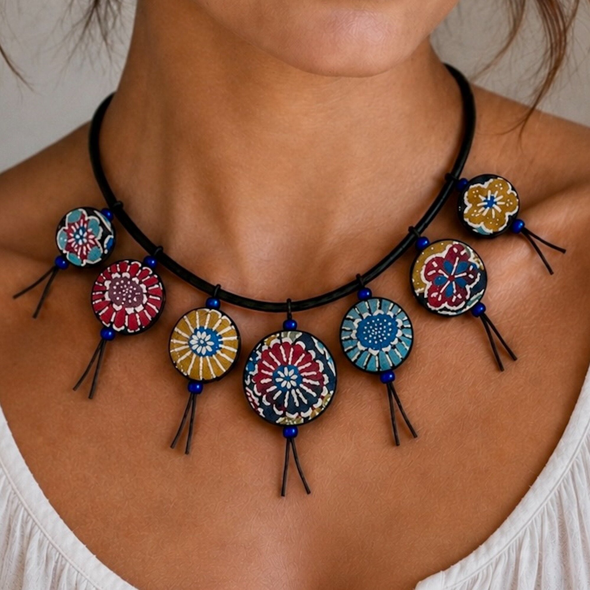 Vintage Kimono Silk Reversible Choker