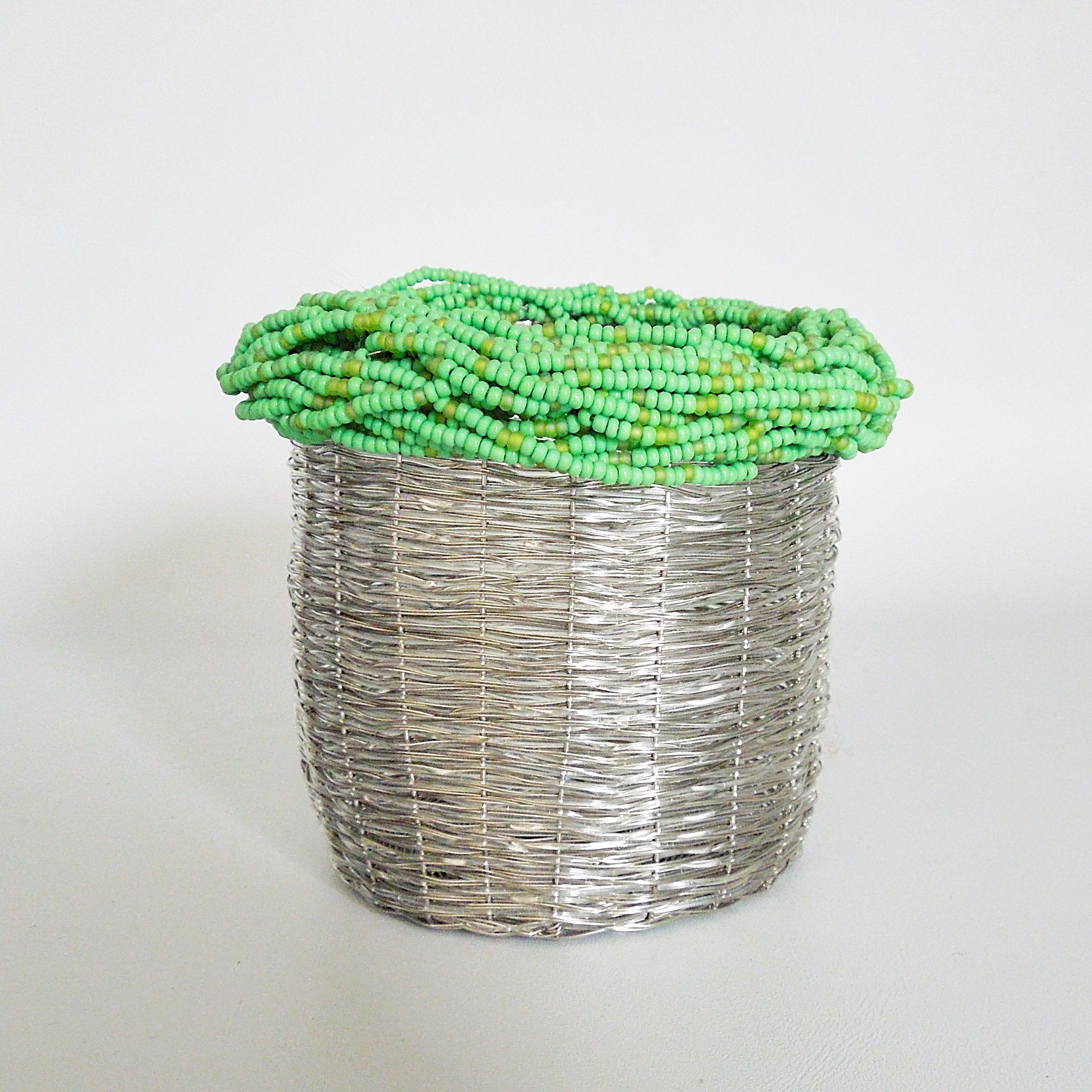 Ring Basket with Minty Green Rim