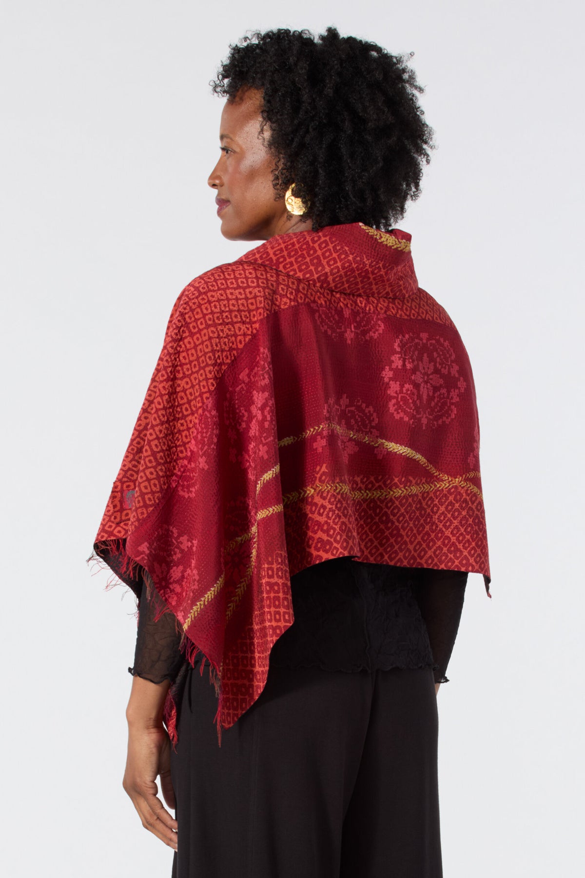 Kantha Cowl Neck Cape MMTS Holiday 2026