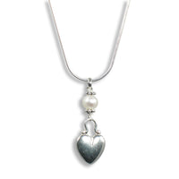 Small Heart with Pearl Necklace