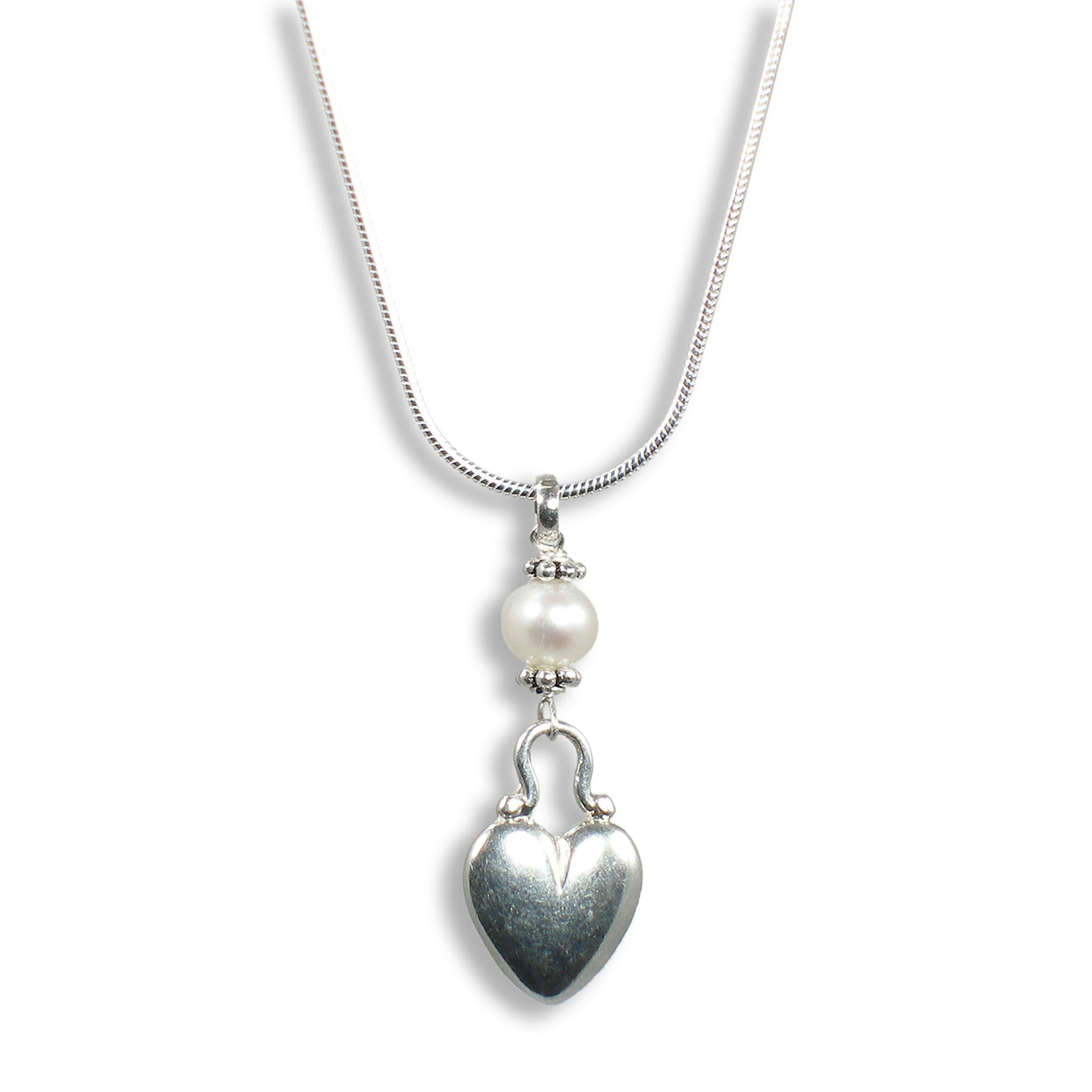 Small Heart with Pearl Necklace