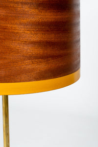 Table Lamp with Kona Base and Sapele Shade with Milk Paint