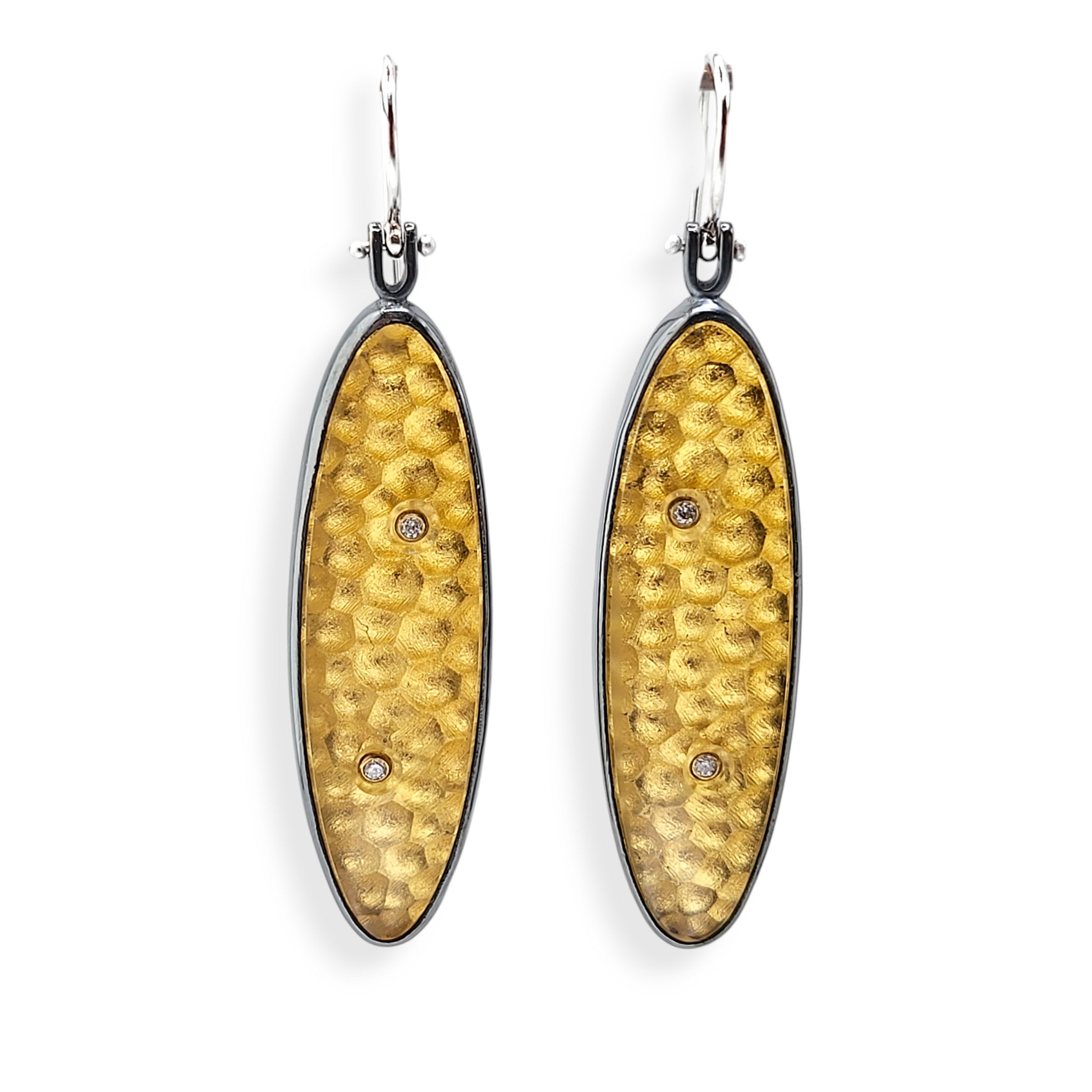 Gold Bubble Diamond Earrings