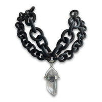 Tibetan Quartz Convertible Rubber Necklace