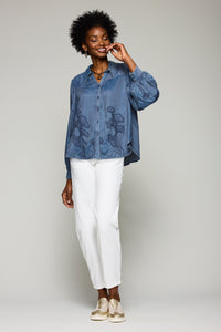 Embroidered Gingko Garden Shirt