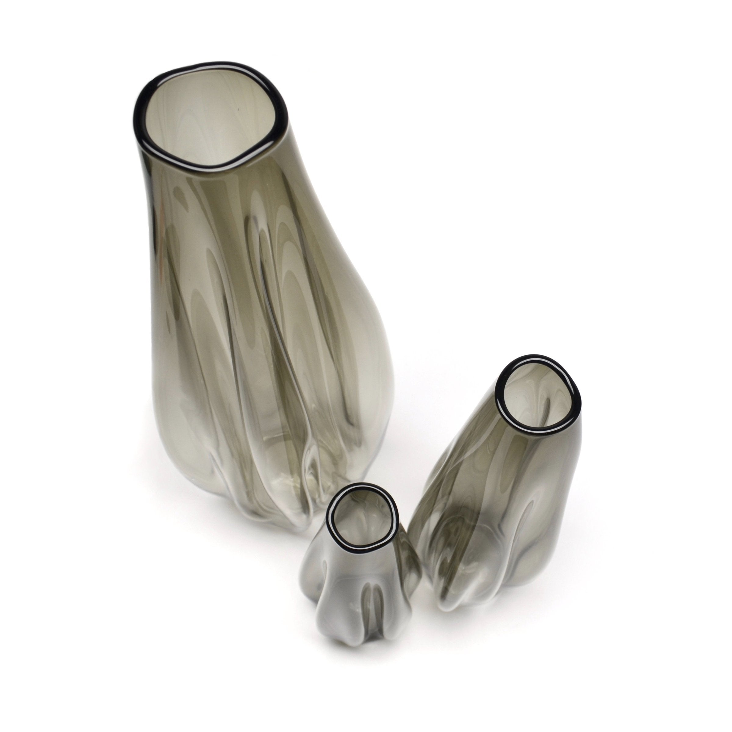 Satin Vase in Gray