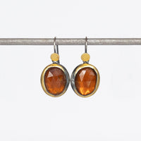 Crescent Rim Dot Earrings