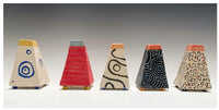 left to right: blue ring, red, blackline, black optix, squiggle