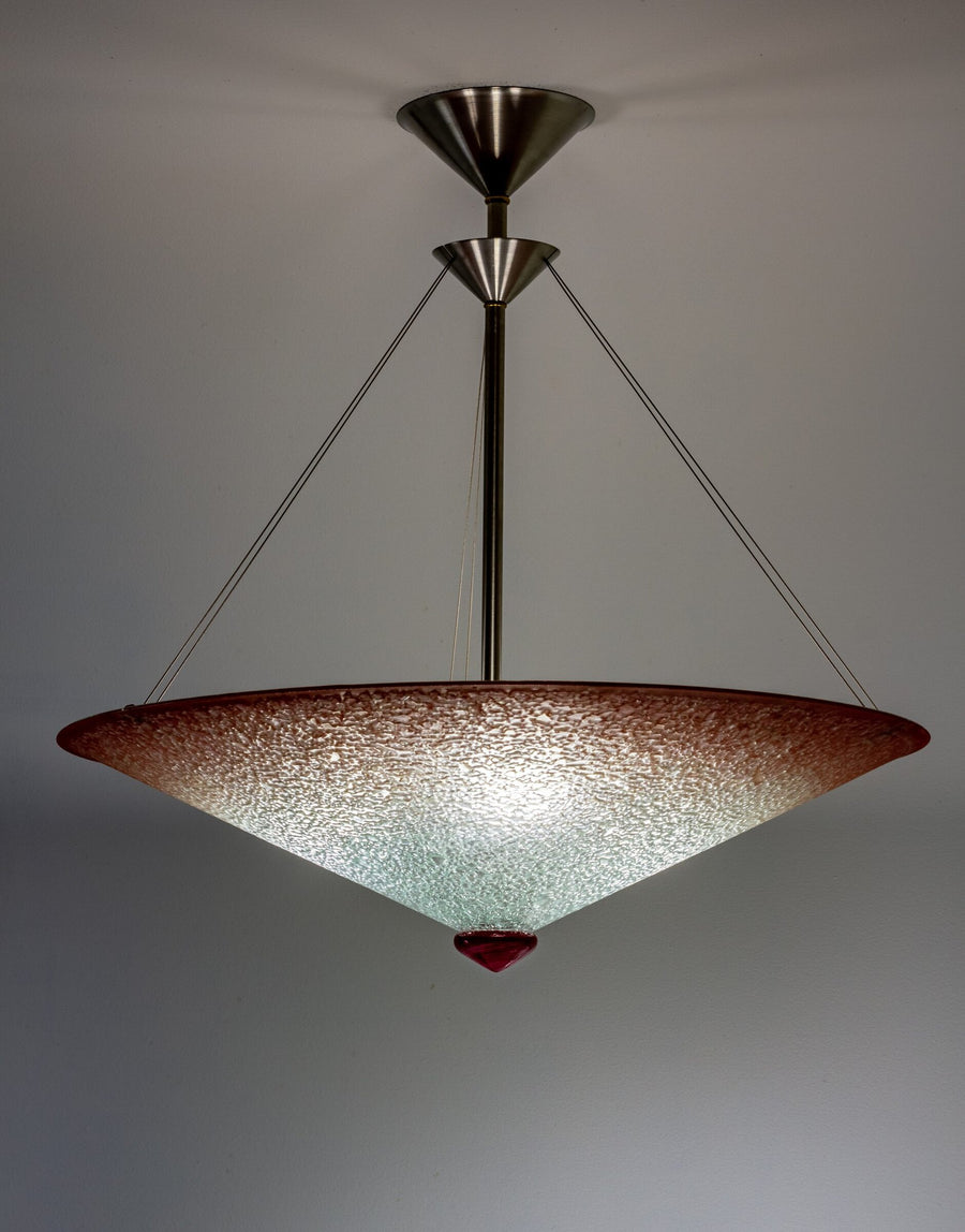 Rose Fade Glass Pendant Chandelier