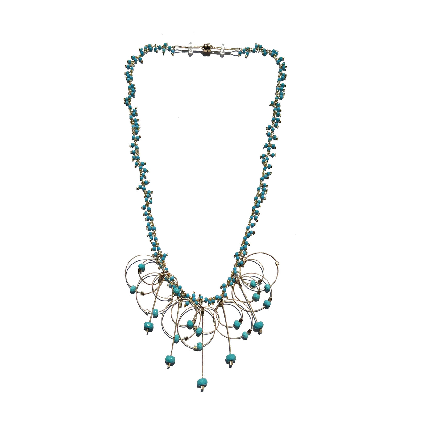 Turquoise & Gold Cable