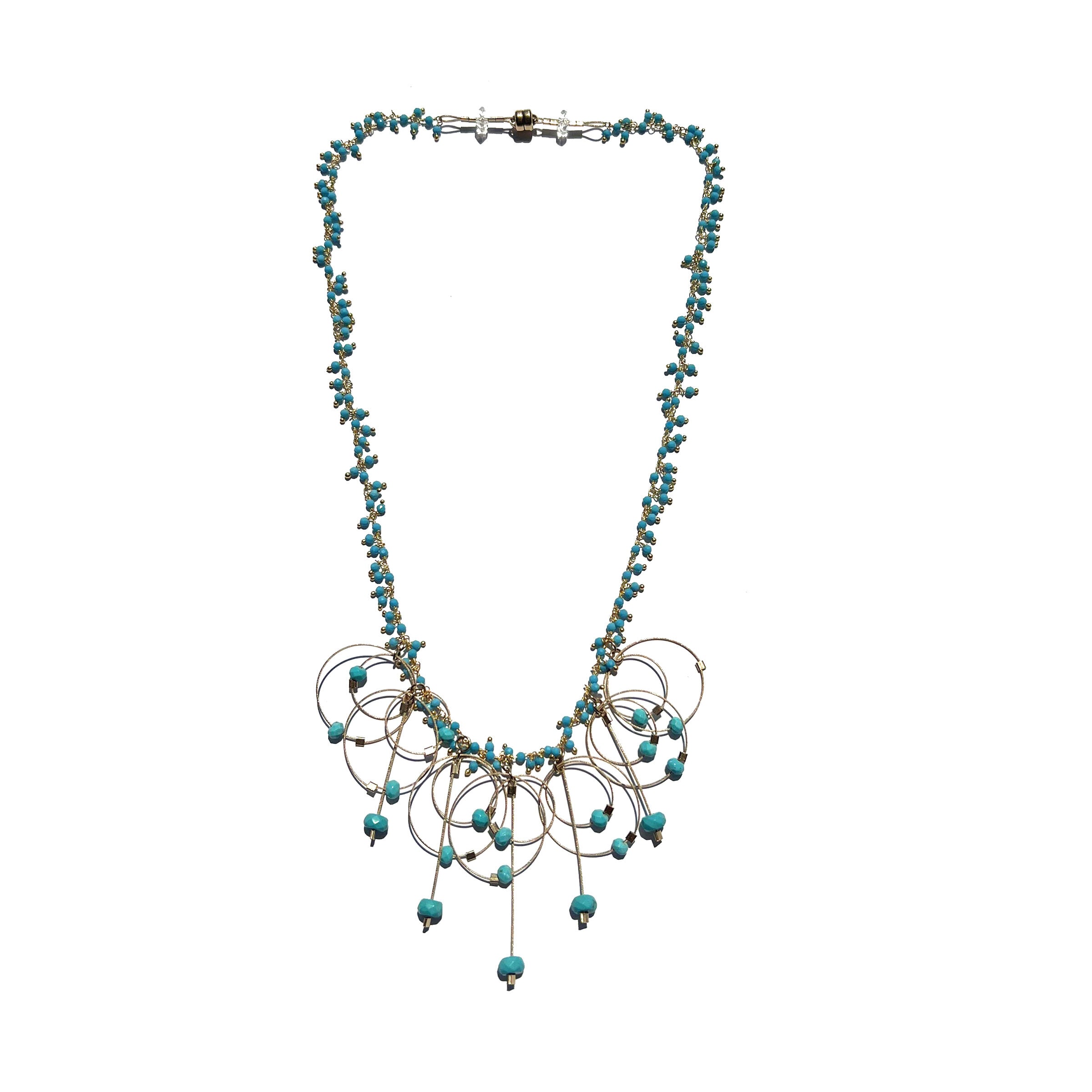 Turquoise & Gold Cable