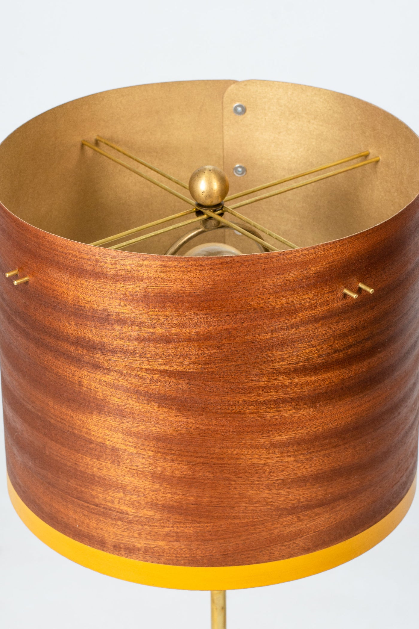 Table Lamp with Kona Base and Sapele Shade with Milk Paint