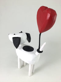 Dogs with Heart Balloons