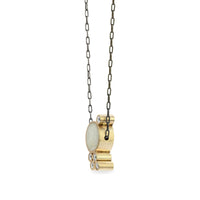 14k Yellow Gold with White Concrete