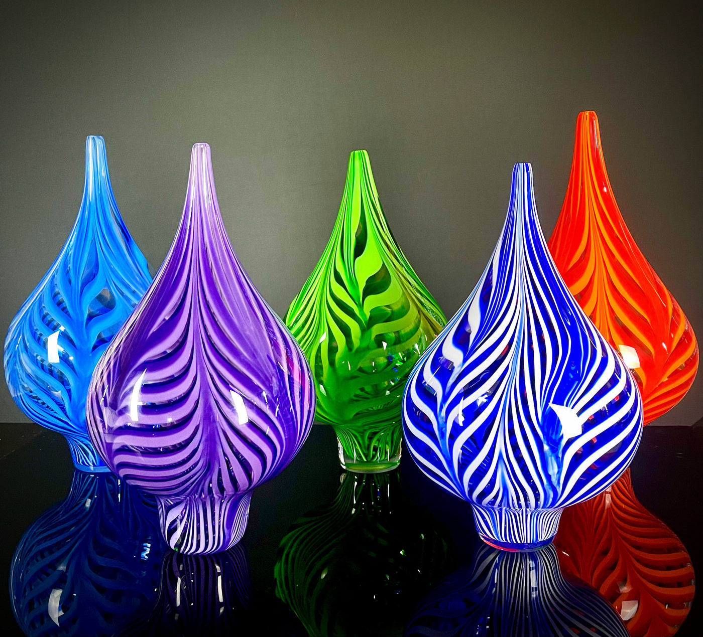 Feathered Color Drop Sculpture