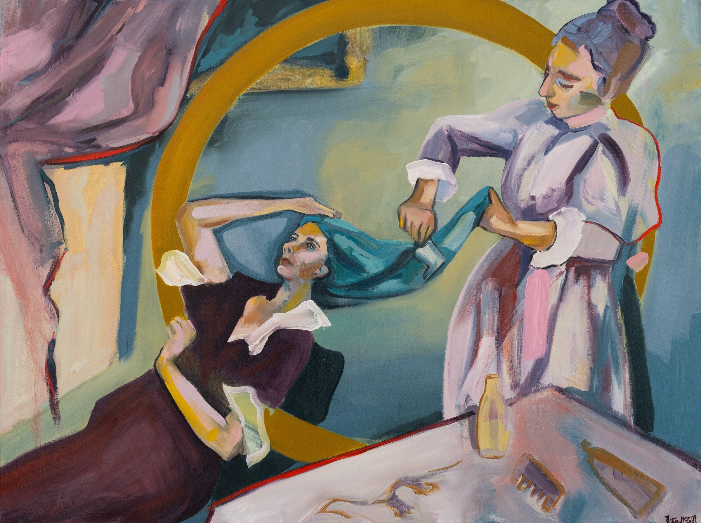 After Degas- Combing the Hair