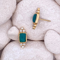 Inspiration Mine Gem Silica & Diamond Earrings