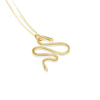 Gold Snake Pendant Necklace