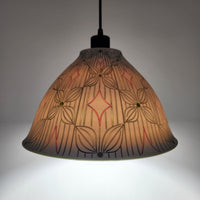 Blonde Petal and Line Porcelain Pendant