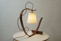 Bent Table Lamp in Walnut
