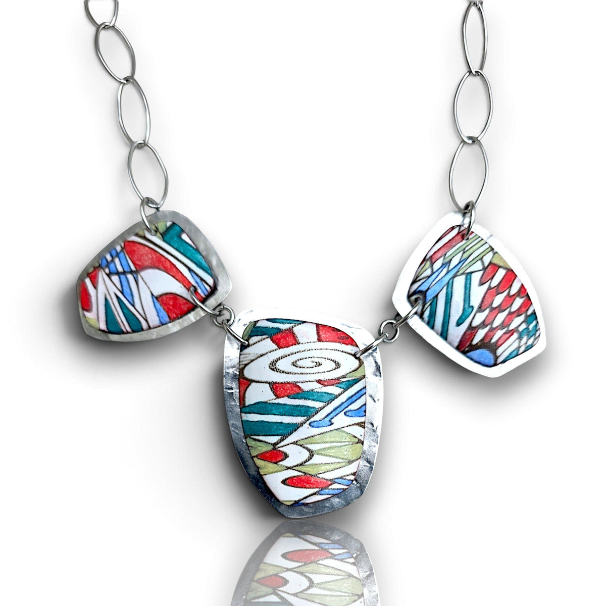 Artisan Kaleidoscope Mosaic Necklace