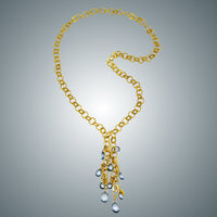 Vermeil Chain and Blue Quartz Necklace