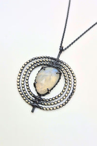 Moonstone Inner Compass Necklace