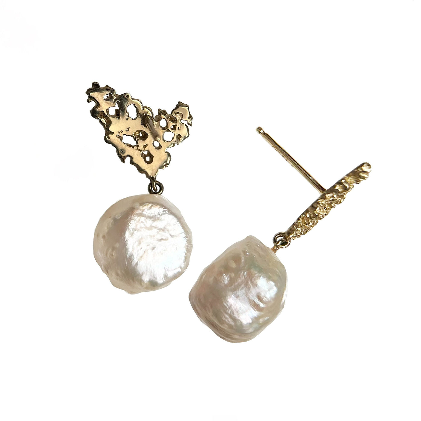 Winged Pearl Earrings