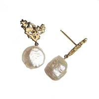 Winged Pearl Earrings