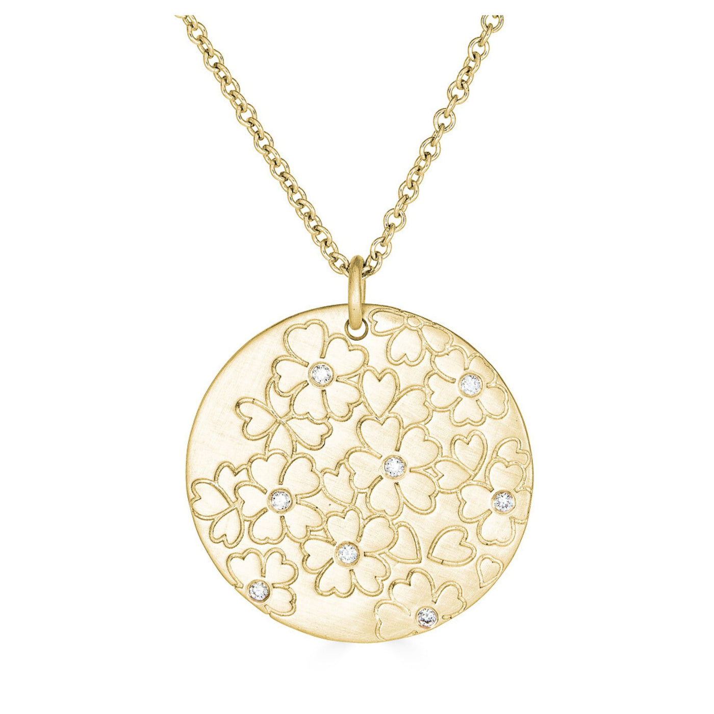 Diamond Flower Pendant