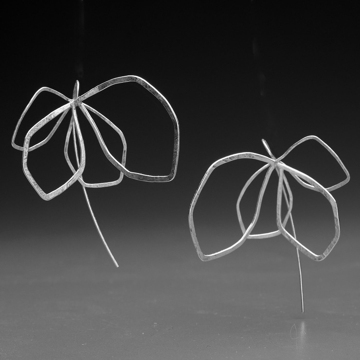 Drawn Leaf Earrings