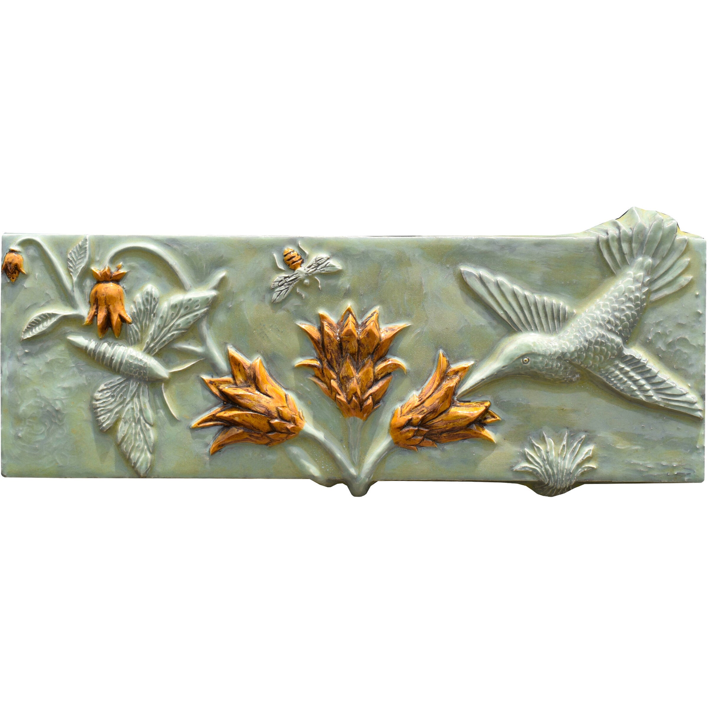 Pollinators Tile in Light Green and Yellow