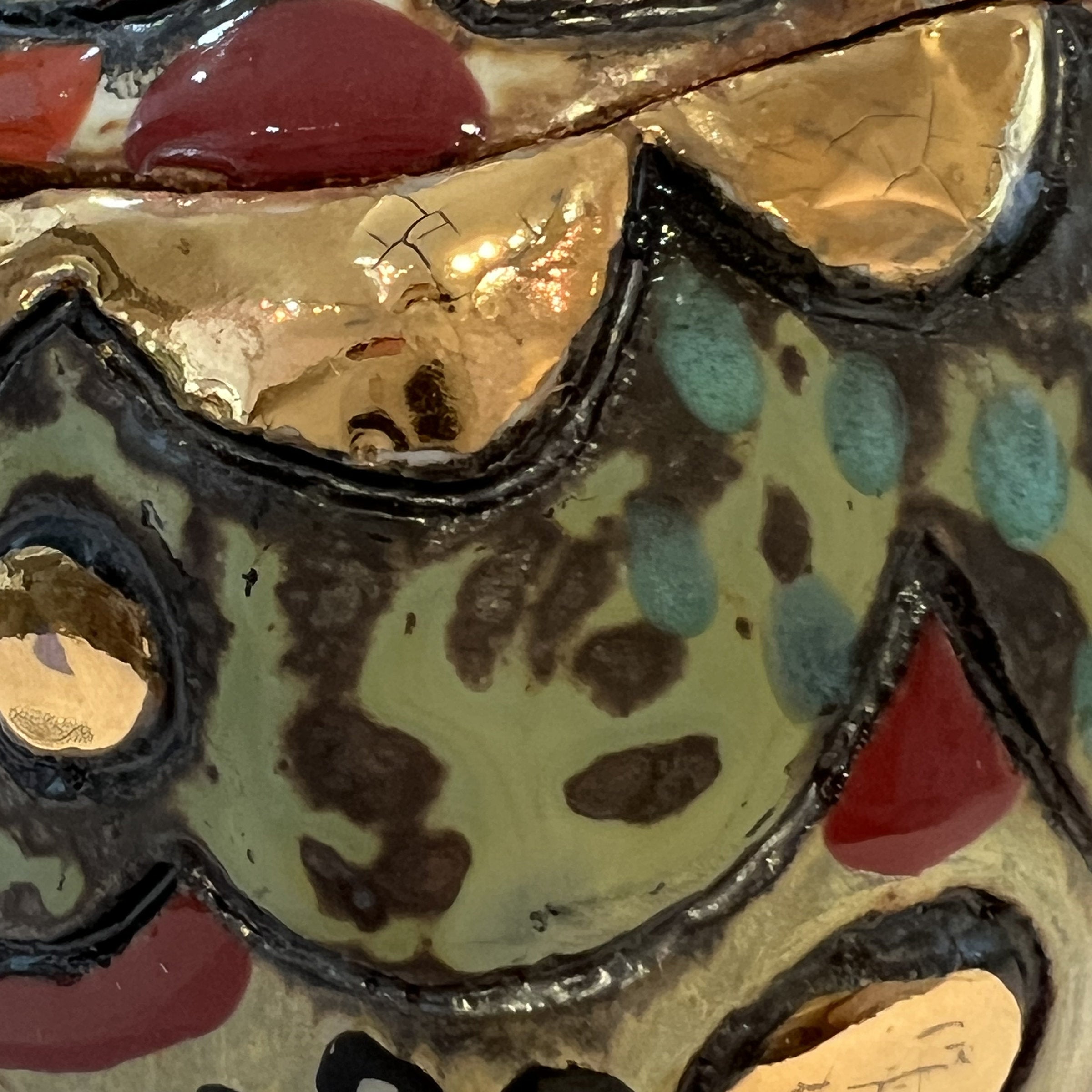 Rustic Gold Swirl Ceramic Box